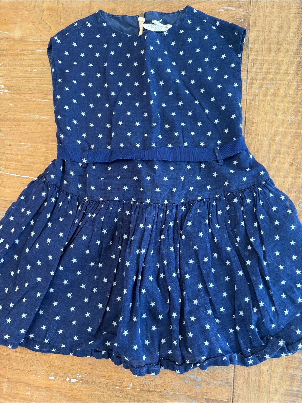 Crewcuts Navy Blue Star Print Sleeveless Dress Size 3